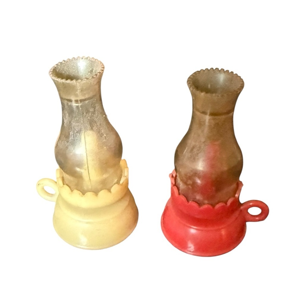 Vintage Celluloid Lamps Salt & Pepper Shakers
